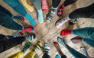 Different types of socks show